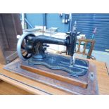 A cased sewing machine