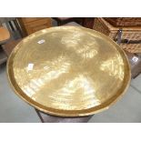 Circular brass tray