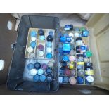 Box containing enamel paints