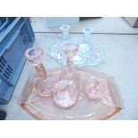 2 Glass dressing table tidys