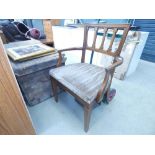 A reproduction mahogany carver chair