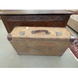 Vintage leather suitcase