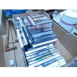 Box containing DVDs