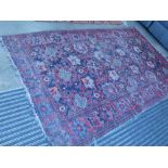 Woollen floral multicoloured mat