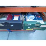 Six boxes containing a large quantity of encyclopedias, dictionaries and reference books