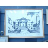 Framed and glazed limited edtion print of an Italian villa