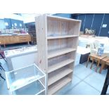 5292 - Faux pine open fronted bookcase