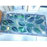 4 stained glass and leaded panels