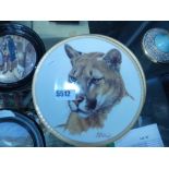 Four feline collector's plates