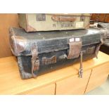 Black canvas travelling trunk