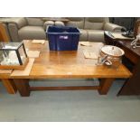 Wide oak coffee table