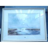 A framed and glazed Paul Stafford watercolour titled ''Sailing boats in estuary''