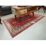 5387 Red floral mat