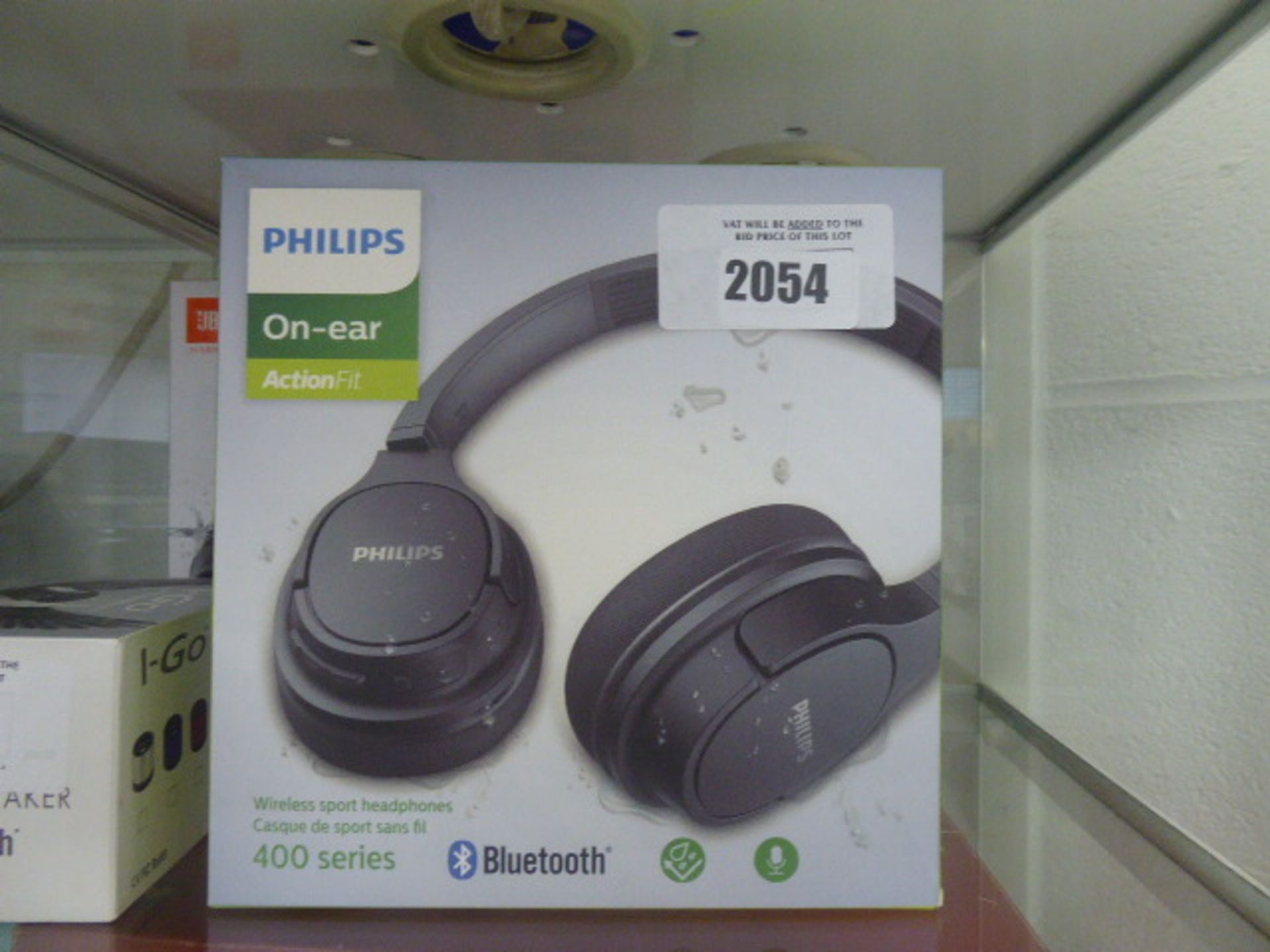 Philips on ear Action Fit bluetooth headset in box