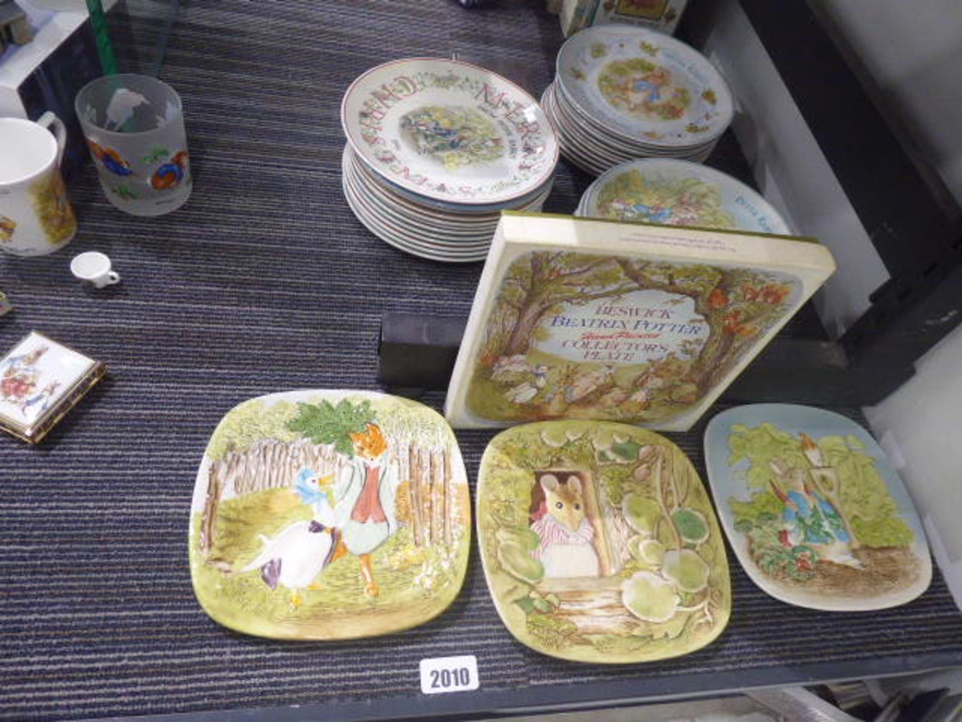 Large selection of Peter Rabbit themed and Beatrix Potter character themed Wedgwood and other