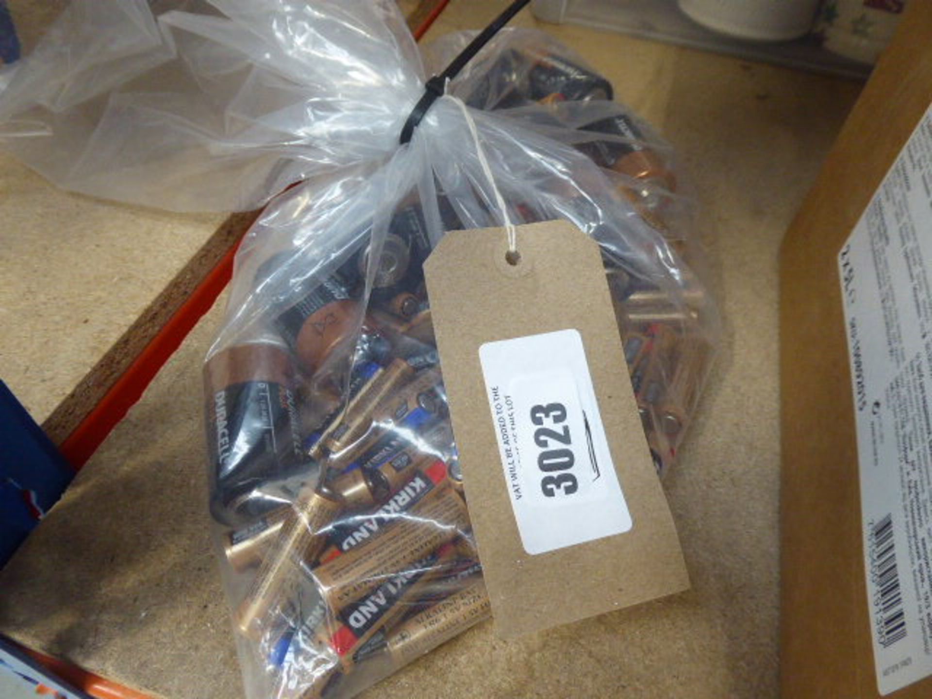3024 - Bag containing mixed Kirkland Duracell batteries