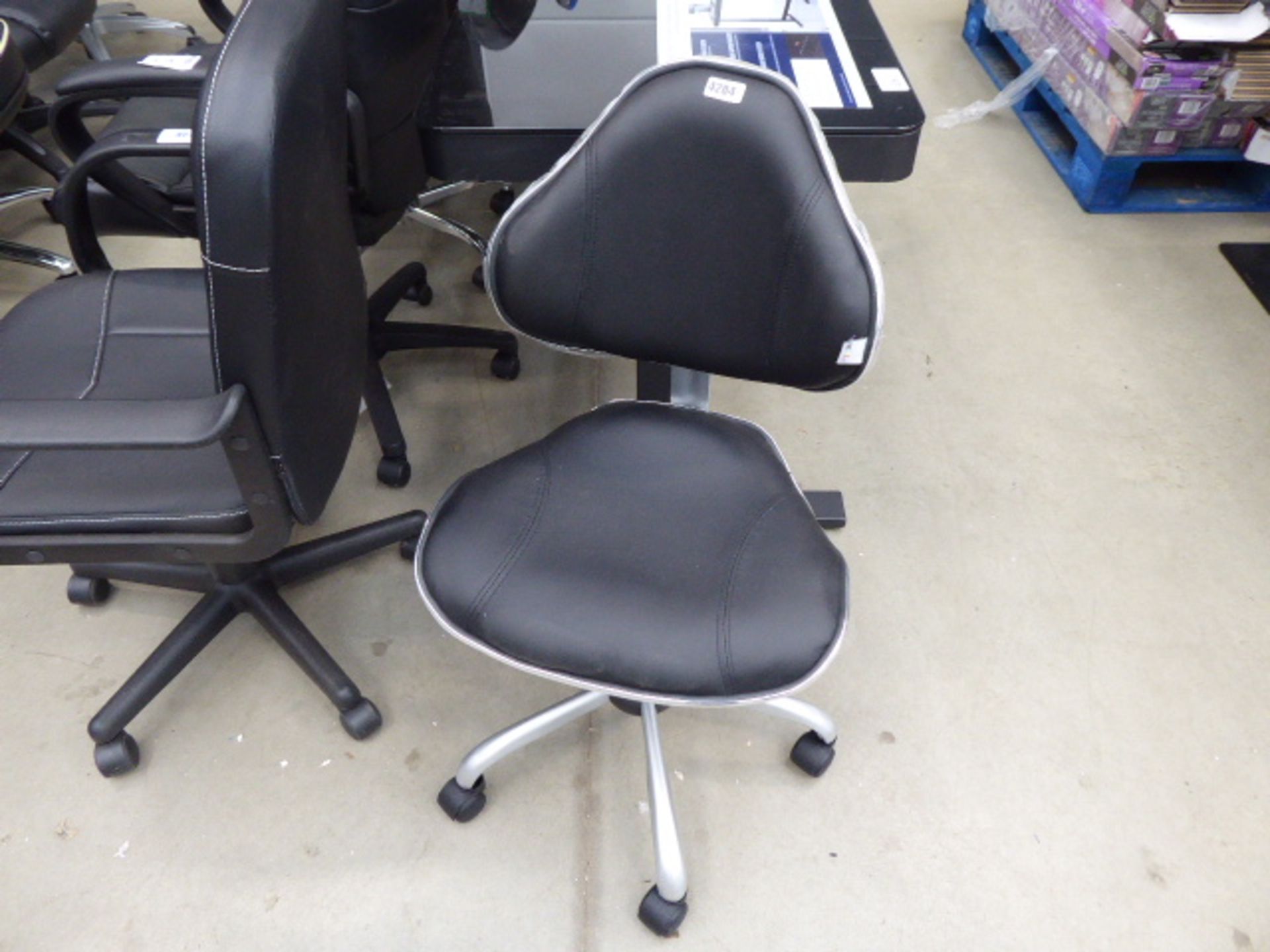 Small black swivel chair