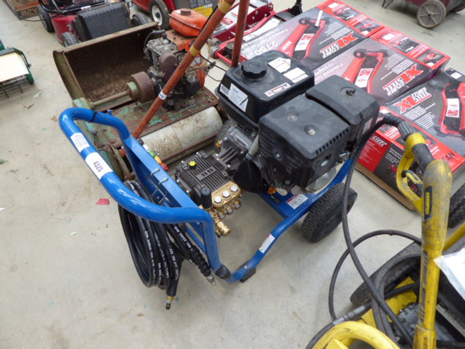 Draper blue petrol powered pressure washer