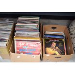 3 boxes of vinyl records