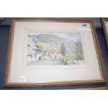 5072 - Pair of framed and glazed watercolours depicting Mediterranean countryside scene and