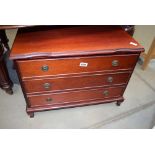 5273 Reproduction mahogany chest of 3 drawers