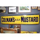 Enameled colman's mustard sign
