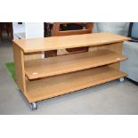 5228 Oak 3 tier entertainment stand