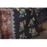 Chocolate brown floral pattered Afghan mat