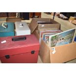 5 boxes containing vinyl records