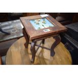 Small occasional table with tiled top