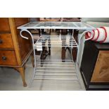 5231 Metal and glazed side table