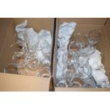 5653 7 boxes containing a large quantity of glassware
