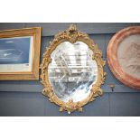 Mirror in decorative gilt frame