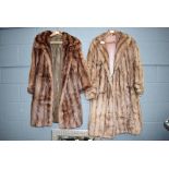 2 ladies fur coats