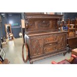 5291 Dark oak court cupboard