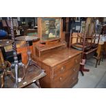 Oak 3 drawer dressing table