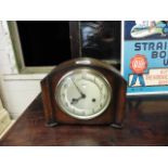 Smiths oak cased mantle clock