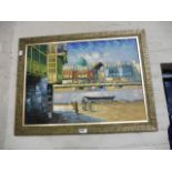 (2161) Framed picture of riverside