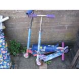 (1175) 3 childs scooters