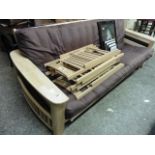 Beech framed futon sofa bed