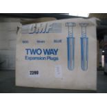 Part box of 2 way expansion plugs