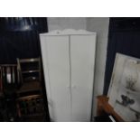 (2151) White 2 door childs wardrobe