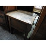 Oak lift top commode