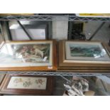 Various large framed pictures