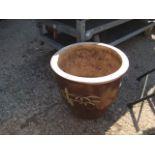 Large decorative ceramic plant pot