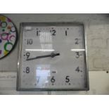 Galvanized case wall clock