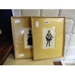 2 framed silhouettes