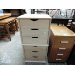 (2277) Pair of contemporary 3 drawer bedside units