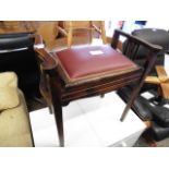 Mahogany piano seat with lift top *Collector's Item: Sold in accordance with our Soft Furnishing