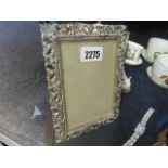 White metal photo frame